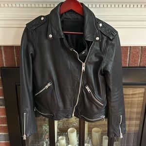 All Saints Premium Leather Biker Jacket